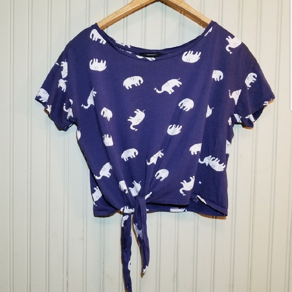 Forever 21 Tops - Elephant Print Blouse